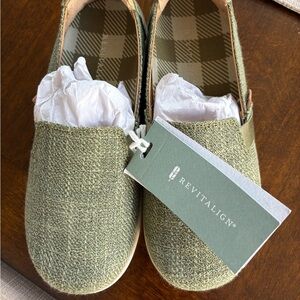 REVITALIGN Olive Textured Slip-Ons